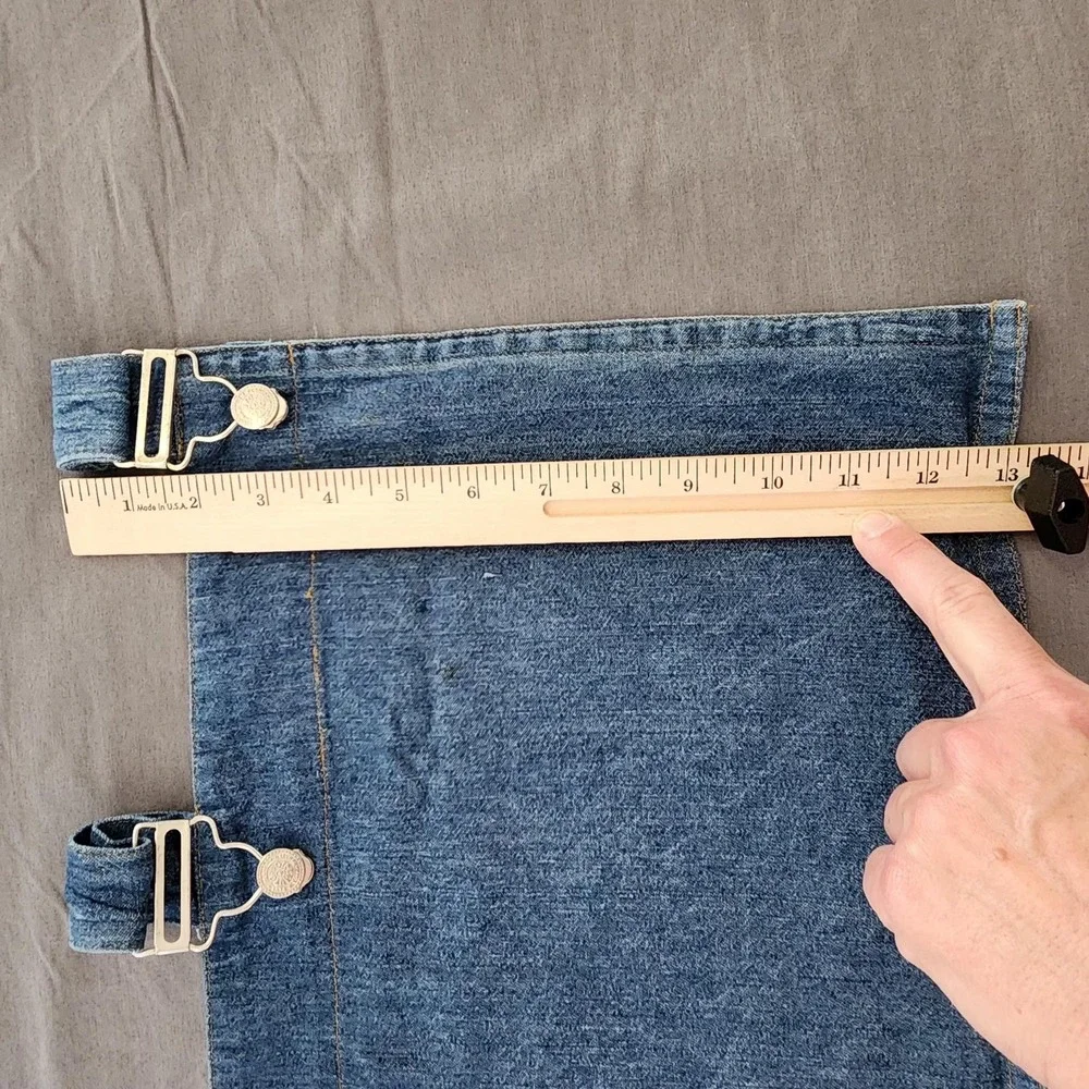 Denim Curtain Valance Panel Overall‎ Tab Top Rustic Farmhouse Decor Window